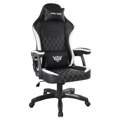 Kerusi Permainan Silla Ergonomik Kulit Pusing Boleh Laras（T-7132）